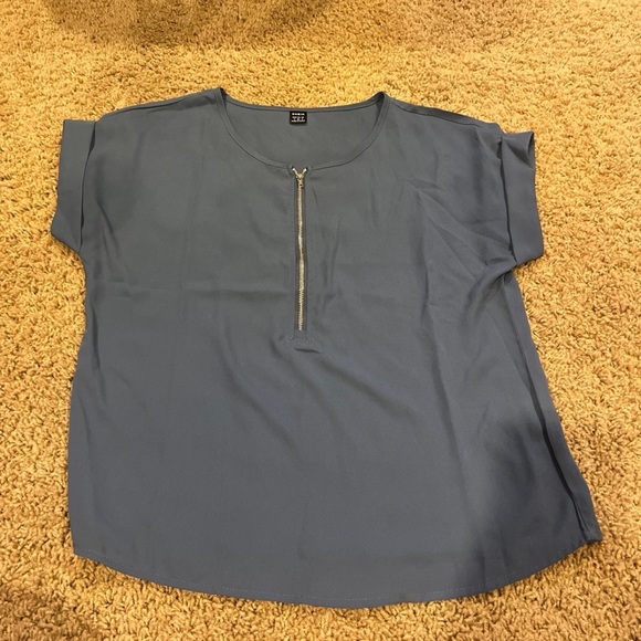 Shein sheer blue blouse - Picture 3 of 6